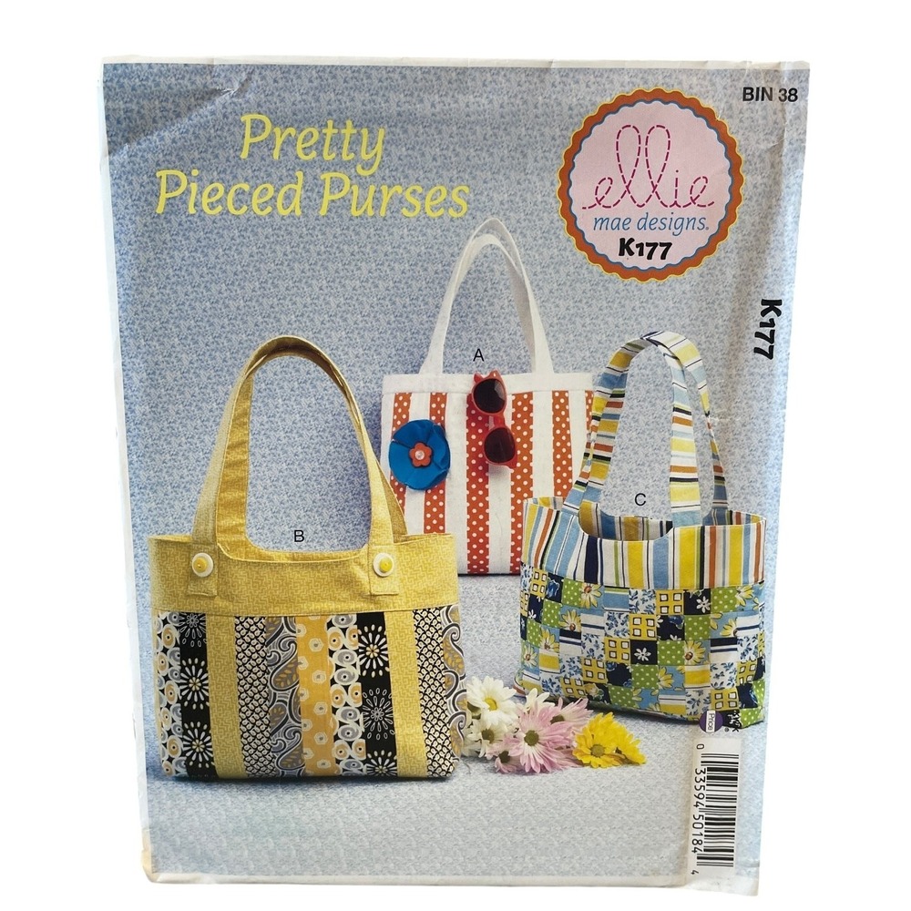 Ellie Mae Designs‎ K177 Pretty Pieced Purses Sewing Pattern UNCUT FF